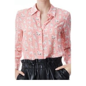 Pink Dog Print Women's Top